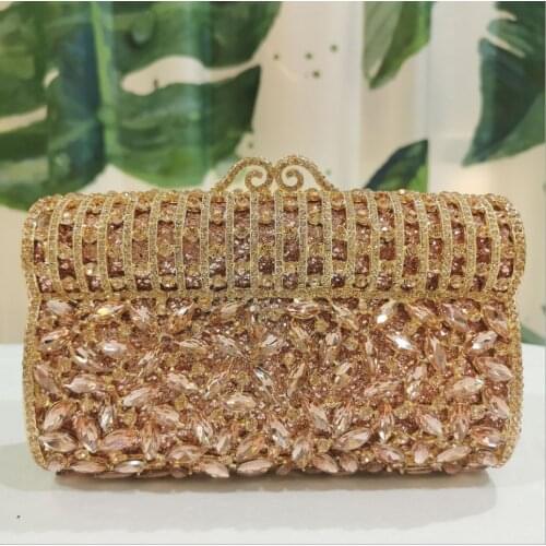 Elegant Women Black Gold Red Diamond Box Clutch Evening Bag Minaudiere Bags Formal Dinner Handbags and Purses Bridal Crystal Bag