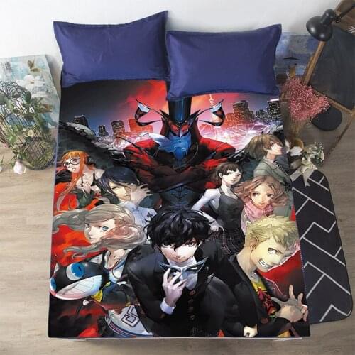 Bed Fitted Sheet Bedspread PERSONA Bedding Set Antislip Home Multiple-colors Bed Cover and Pillow Case for Adult Chidren