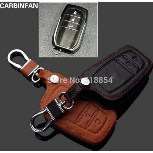 Leather Key Case Remote Key Rings Keychain For 2013 Toyota Rav 4 Rav4