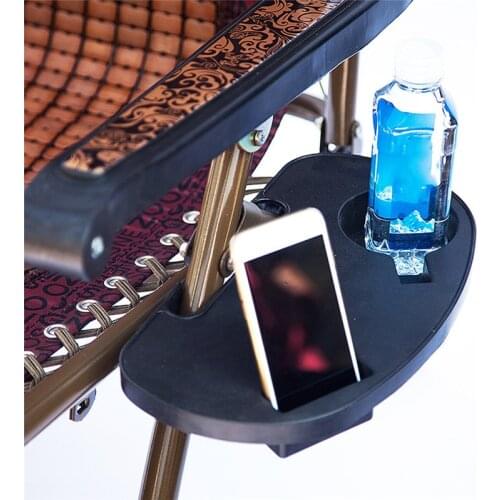 Tray Cup Holder Leisure Chair Beach Lounge Chair Solid Color Simple Convenient Tray Cup Holder Outdoor Camping Deck Chair Tool