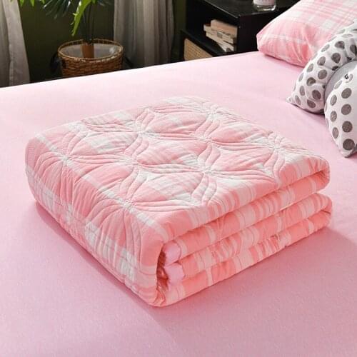2021 Summer Washed Cotton Summer Cool Quilt Air-Conditioning Quilt Summer Thin Single Double Quilt Can Be Washed