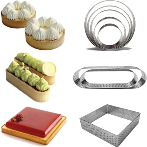 Irregular Cake Mold DIY Baking Dessert Decoration Shape Mold Stainless Steel Perforated Biscuit Pastry Mold Kitchen Accessories
