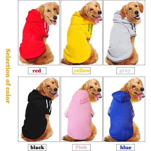 Dog Clothes Classic Pet Dog Hoodies Clothes For large dog Autumn Coat Jacket for Chihuahua Retriever Labrador Clothing