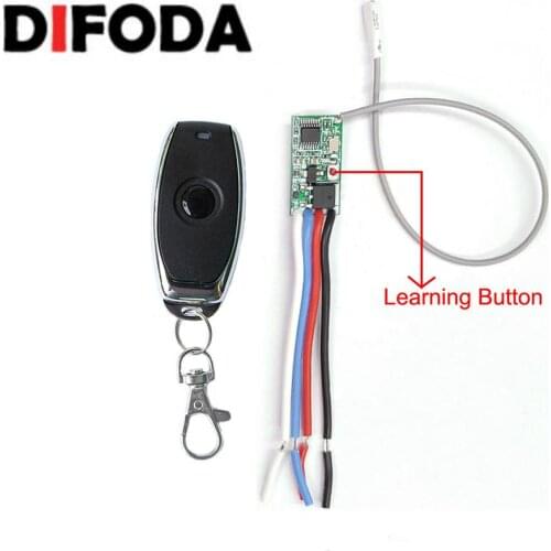 433mhz Wireless RF Remote Control Switch Power LED Lamp Controller Micro Receiver Transmitter DC 3.6V 6V 12V 24V 1CH Mini Relay