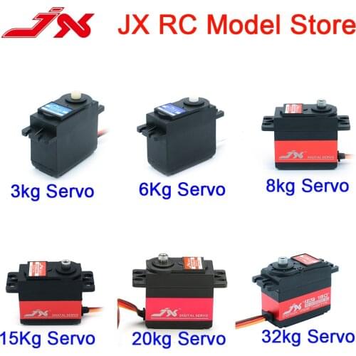 JX RC Car Servo (3kg 6kg 8kg 15kg 20kg 30kg) Analog and Digital Standard Servo Steering Arms For 1/8 1/10 1/12 Rc Model Car