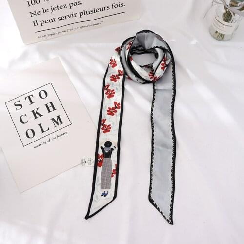 200cm scarves, small long narrow spring and autumn fashion scarf summer thin ribbon women skinny scarf women