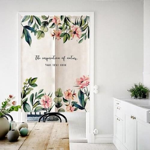 Modern Door Curtain Cartoon Printed Curtain Dust-proof Durable Screen Door Doorway Curtains for Restaurants Kitchen Home Decor