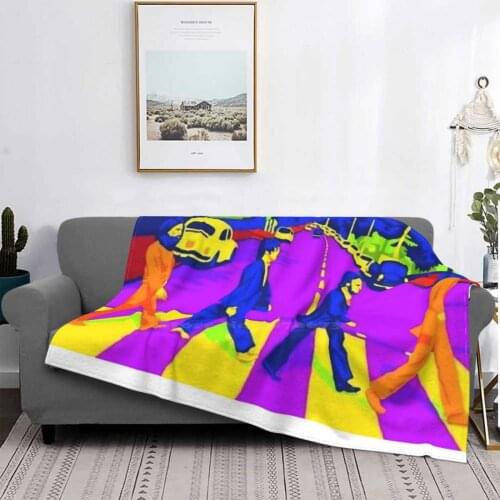 The Abbey C Ng Road Best Selling Room Household Flannel Blanket 60S Psychedelic The Music Flowers All You Need Love All You