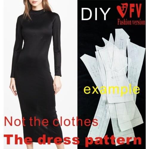 Pattern Making Women Slim dress garment sewing drawings BLQ-499