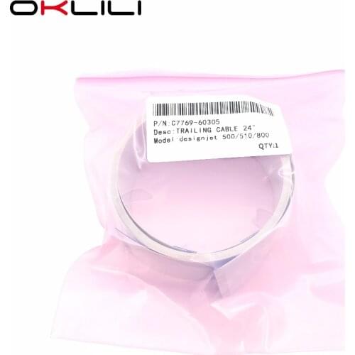 1SETX C7769-60305 C7769-60147 Carriage Assembly Flat Trailing Cable 24" for HP 500 500ps 800 800ps 510 510ps 820 mfp T770 T1200