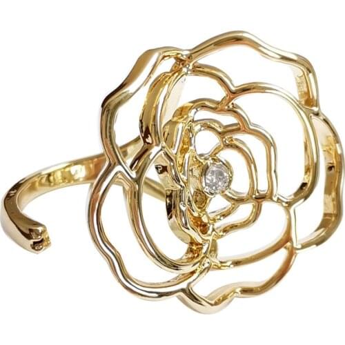 2021 New Retro Hollow RoseRing Women Opening Rings for Woman Fashion Jewelry European and American Wedding Party Sexy Ring Gift