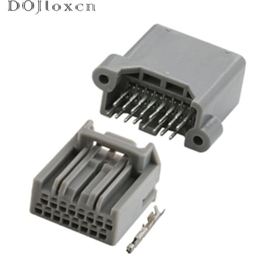 1 Set 16 Pin Male Female Electric Housing Wire-To-Board Plug Straight Needle Auto Connector For Car Honda DJ7165C-1.0-10-21