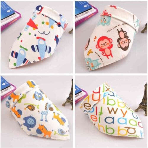 Sanlutoz 1Pc Baby Bibs For Boys Cute Cartoon Cotton Newborn Baby Bibs (Pattern Sent Randomly)