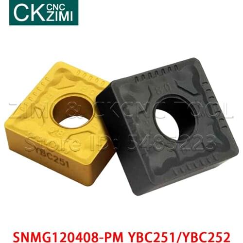 10PCS SNMG120408-PM YBC251 YBC252 turning insert Carbide Inserts Lathe Tool SNMG 120408 PM Cutting tool turning insert SNMG432
