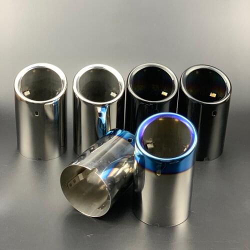 2pcs/set Car styling Exhaust pipe covers Stainless steel Case for Audi / Volkswagen / Skoda etc