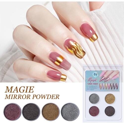 4 Colors/Set Mirror Nail Powder Shining Glitter Sequins DIY Manicure Decorations