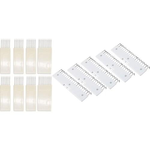 5Pcs Long Claw Weight Wide Hanger for Brother/Silver Reed & 8PCS Transfer Comb Transfer Tool Standard Gauge Needles for Silver R