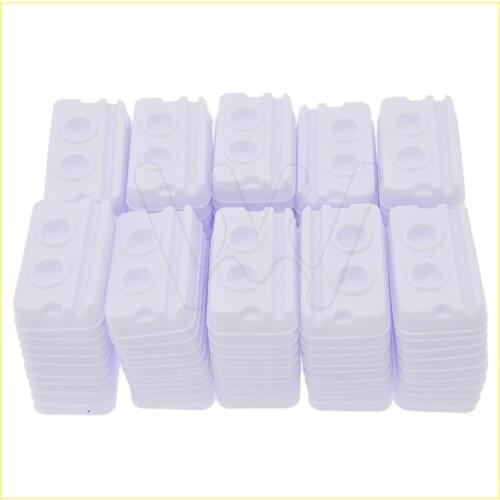 500pcs Dental Supply Adhesive Disposable Mixing 2 Holes Trays Model White Medical