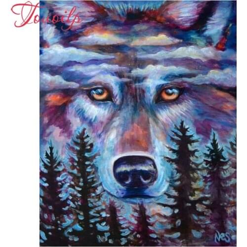 TOUOILP 5D DIY Diamond Painting"Animal wolf"All Pacino Full Diamond Embroidery,3d Cross Stitch,Mosaic,stickers,home decoration