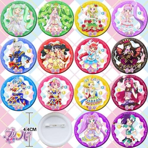 Pripara Anime badges Manaka Laala backpack badges Minami Mirei badge reel Hojo Sophy anime bag badges Todo sion emblem pin
