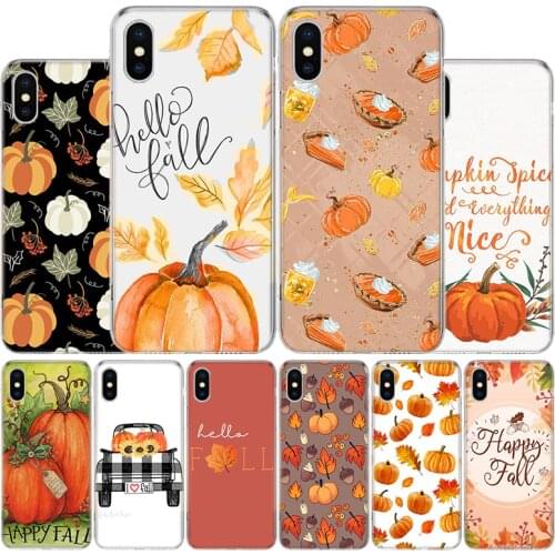 Pumpkin happy fall Autumn Cover Phone Case For Apple iphone 11 12 Pro XR X XS Max 7 8 6 6S Plus + 7G 6G 5 SE 2020 Coque Popular