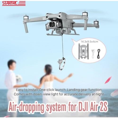 DJI Air 2S Airdrop System w Fishing Bait Ring Gift Deliver Life Rescue Remote Throw Thrower For DJI Mavic Air 2/AIR 2S Accessory