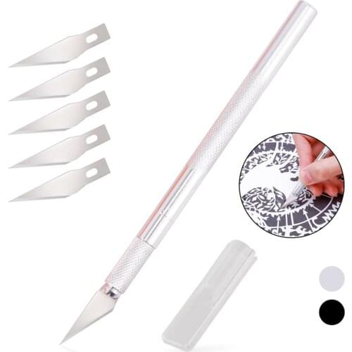 EHDIS Carving Metal Scalpel Knife Vinyl Car Sticker Film Decal Wrap Wallpaper Engraving Cutting Craft Hand Tool+5PCS Steel Blade