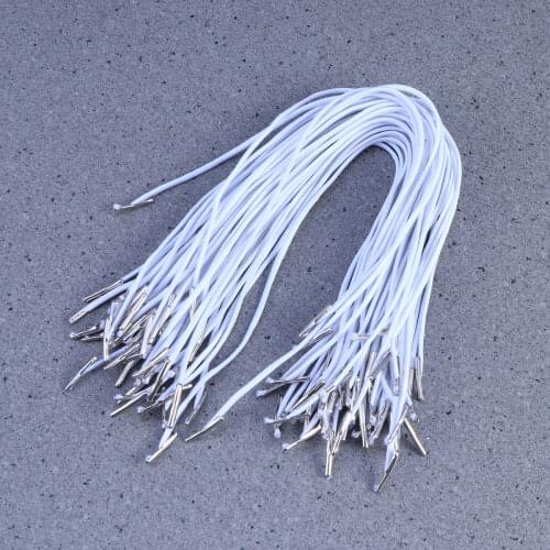 50PCS Elastic Barbed Cords Elastic Loop Stretch Round String with Metal Barbs Barbed Fastener Mask Making Book Binding Crafting