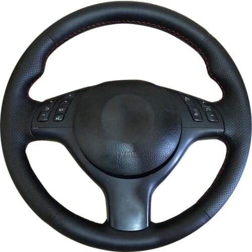 Car Steering Wheel Cover For BMW E46 E39 330i 540i 525i 530i 330Ci M3 Customize DIY Steering Wrap Microfiber Leather Hand Sewing