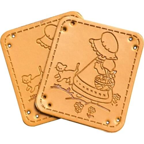 Clothing Hand Sewing Leather Patches For Shoes Natural Life Hand Made Label Custom Diy Leather Craft Accessories For Backpack