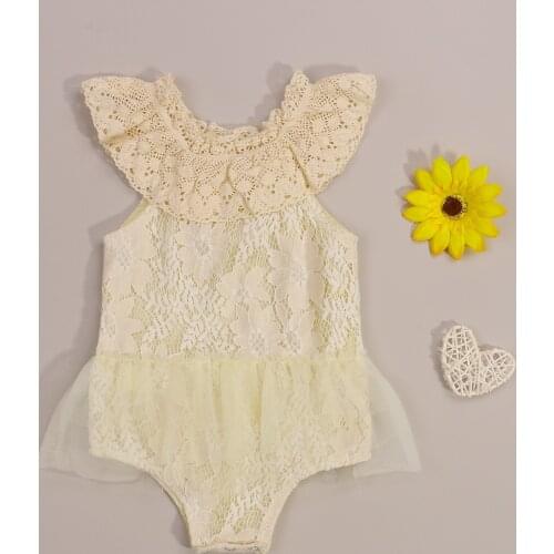 Summer New Newborn Toddler Kids Baby Girls Sleeveless Jumpsuit Lace Floral Romper Outfits Baby Girl Clothes Sunsuit