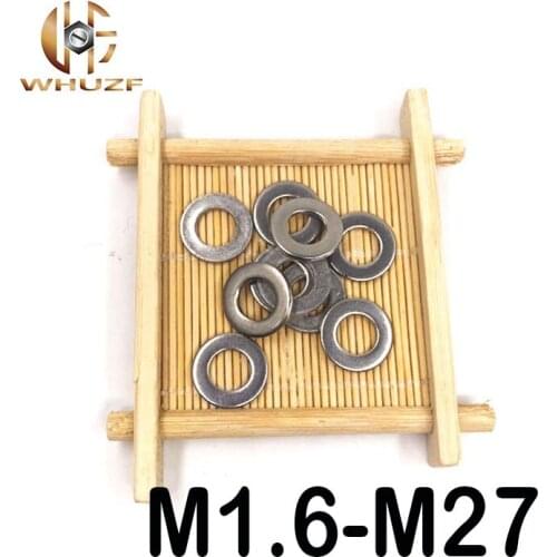M1.6 M2 M3 M4 M5 M6 M8 M10-M27 Washers Metric Flat Gasket Kit For Hardware Accessories 304 Stainless Steel