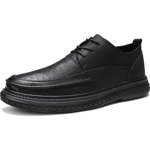 Fashion Men Casual Shoes Men Lace Up Shoes Spring &Autumn Comfy Luxury Leather Men Shoes Man Business Style Chaussure Homme