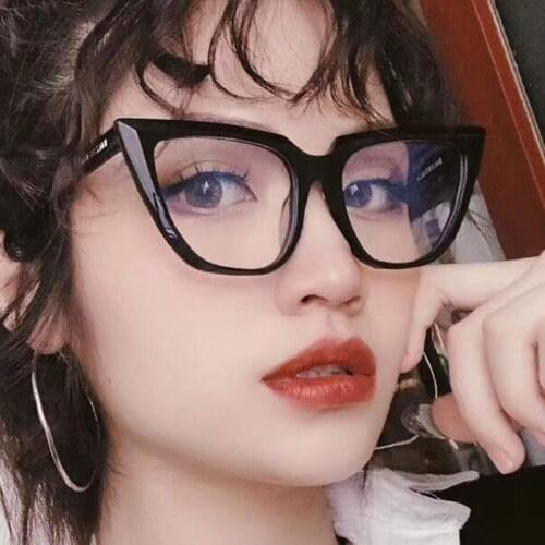 2020 fashion RMM brand new cat eye Plain glasses anti blue light glasses frame retro big Frame eyeglasses for women