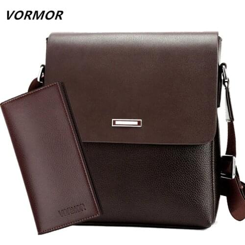 VORMOR 2020 Promotion Designers Brand Mens Messenger Bags PU Leather Vintage Men Shoulder Bag Man Crossbody bag