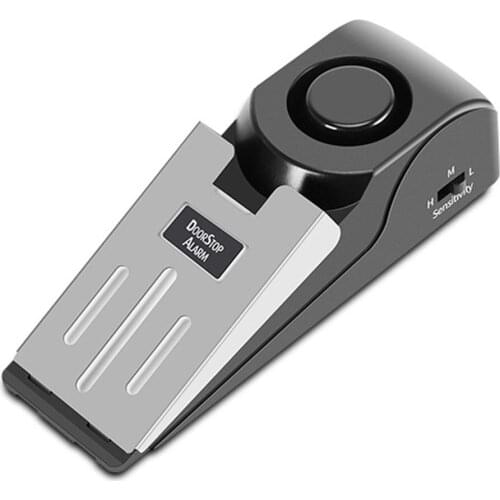 Small Size Traveling Security System Wireless Wedge Shaped Floor Metal Office Home Block Vibration Doorstop Alarm