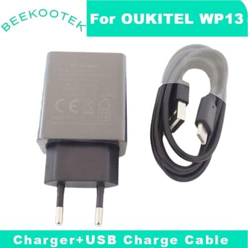 New Original WP13 Official Quick Charging Adapter+USB Charger Cable Replacement Accessories For OUKITEL WP13 6.52Inch Smartphone