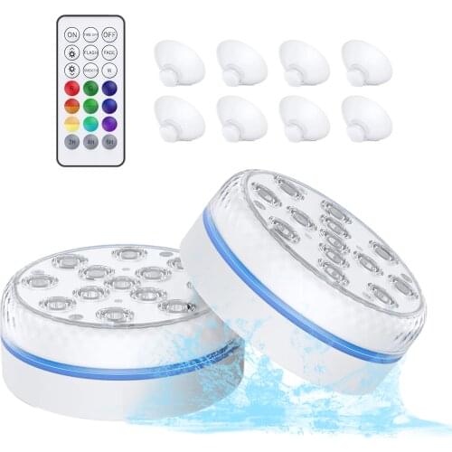 13LED RGB Diving Light 16-Color Remote Control Swimming Pool Lamps Portable Underwater Night Light With Suction Cup ordinary