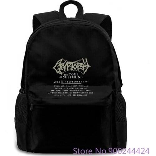 Crypy Logo Australian Tour M Officil Death Metal Band s Unique women men backpack laptop travel school adult student
