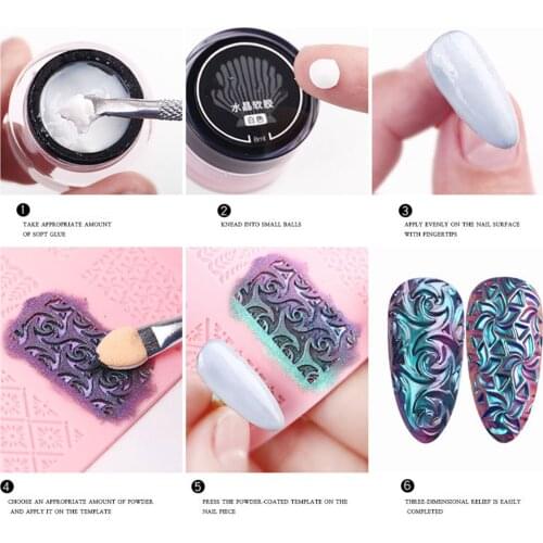 2019 Nail Art Printing Silicone Template 3D Manicure Relief Soft Mold Nail Beauty Accessories for Nail Painting