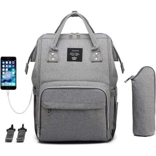 USB Design Mummy Bag Diaper Bag Baby Care Large Capacity Mom Backpack Mummy Maternity Wet Bag Waterproof Baby Pregnant Bag