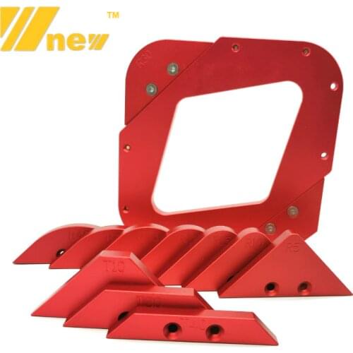 Woodworking Fillet Gauge Aluminium Alloy Bevel Gauge Angle Ruler Contour Gauge Arc Radius Quick-Jig Round Corner Template