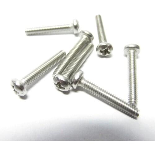 50pcs Stainless steel round head phillipe screws M2 M2.5 M3 M4 M5 Round head bolts mushroom head bolt