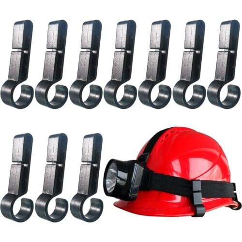 Helmet Clips for Headlamp,Headlamp Hook,hard hat Light Clip,Helmet Clip,Easily Mount Headlamp on Narrow-Edged Helmet(Pack of 10)