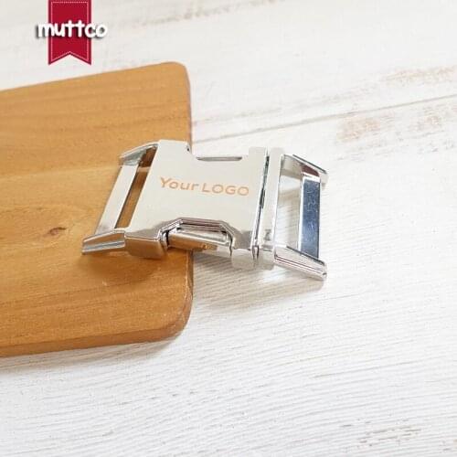 30mm Engraved buckle, We provide laser engraving service customize LOGO plated metal buckle for diy dog collar accessory DCK-30Y