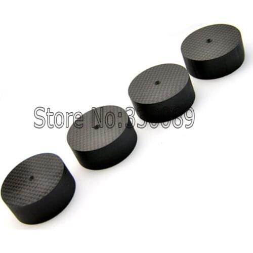 4pcs 40mm*10mm Carbon Fiber Speaker Spike Cone Pad Isolation Base Feet HiFi AMP