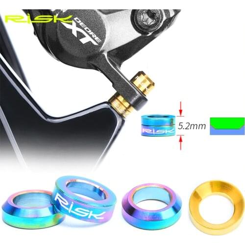 4Pcs/set Mountain BMX Bike Bicycle Titanium M6 Concave and Convex Washer Spacer For Disc Brake Caliper Group XT Mounting Bolts