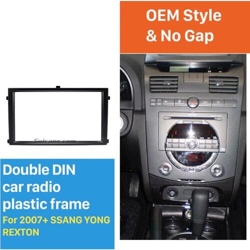 Seicane Great Quality 2 Din Car Radio Fascia for 2007+ SSANG YONG REXTON Auto Stereo Interface Panel Audio Fitting Adaptor