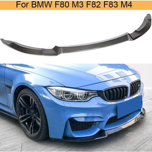 Carbon Fiber Car Front Bumper Lip Splitters for BMW F80 M3 F82 F83 M4 2014 - 2019 Sedan Coupe Convertible Car Front Lip Spoiler