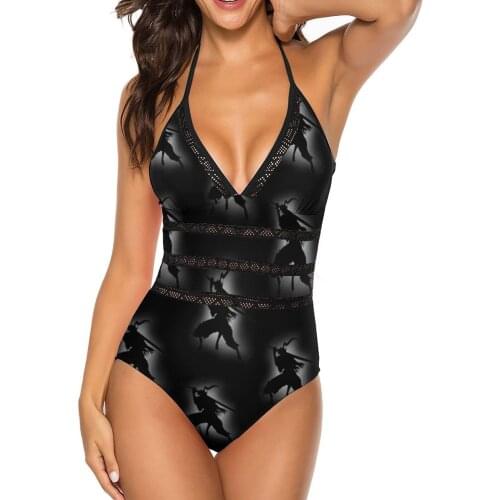 Dark Souls Swimsuit High Cut Fashion Colorful Swimwear Surf Onepiece Big Chest Bathing Suit